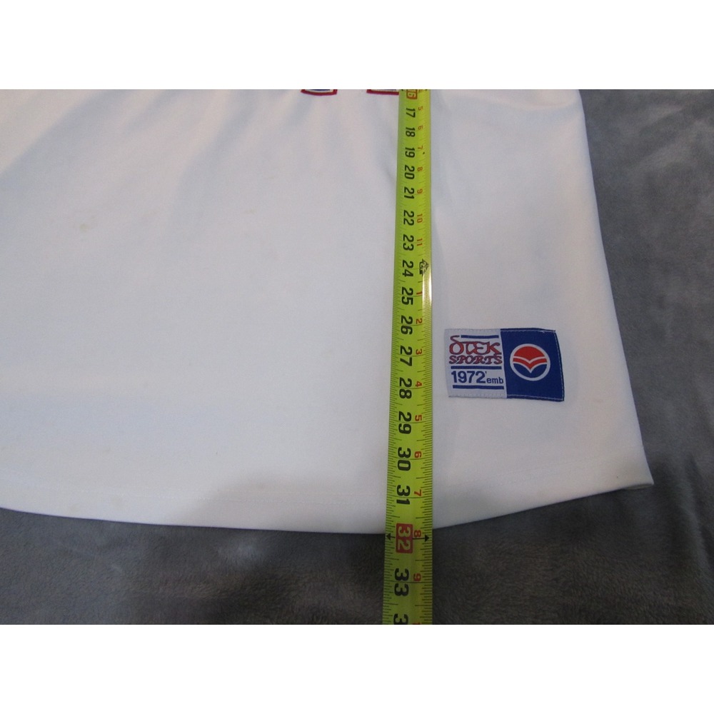 OTEK Sports Atlanta 44 Baseball Jersey Mens Large White 1972 Embroidered V-Neck - Picture 9 of 9